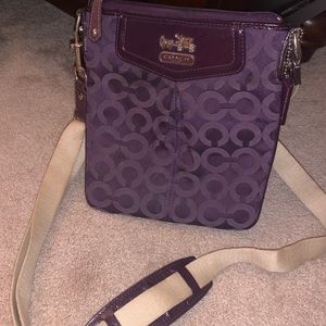 Purple Coach Crossbody Handbag